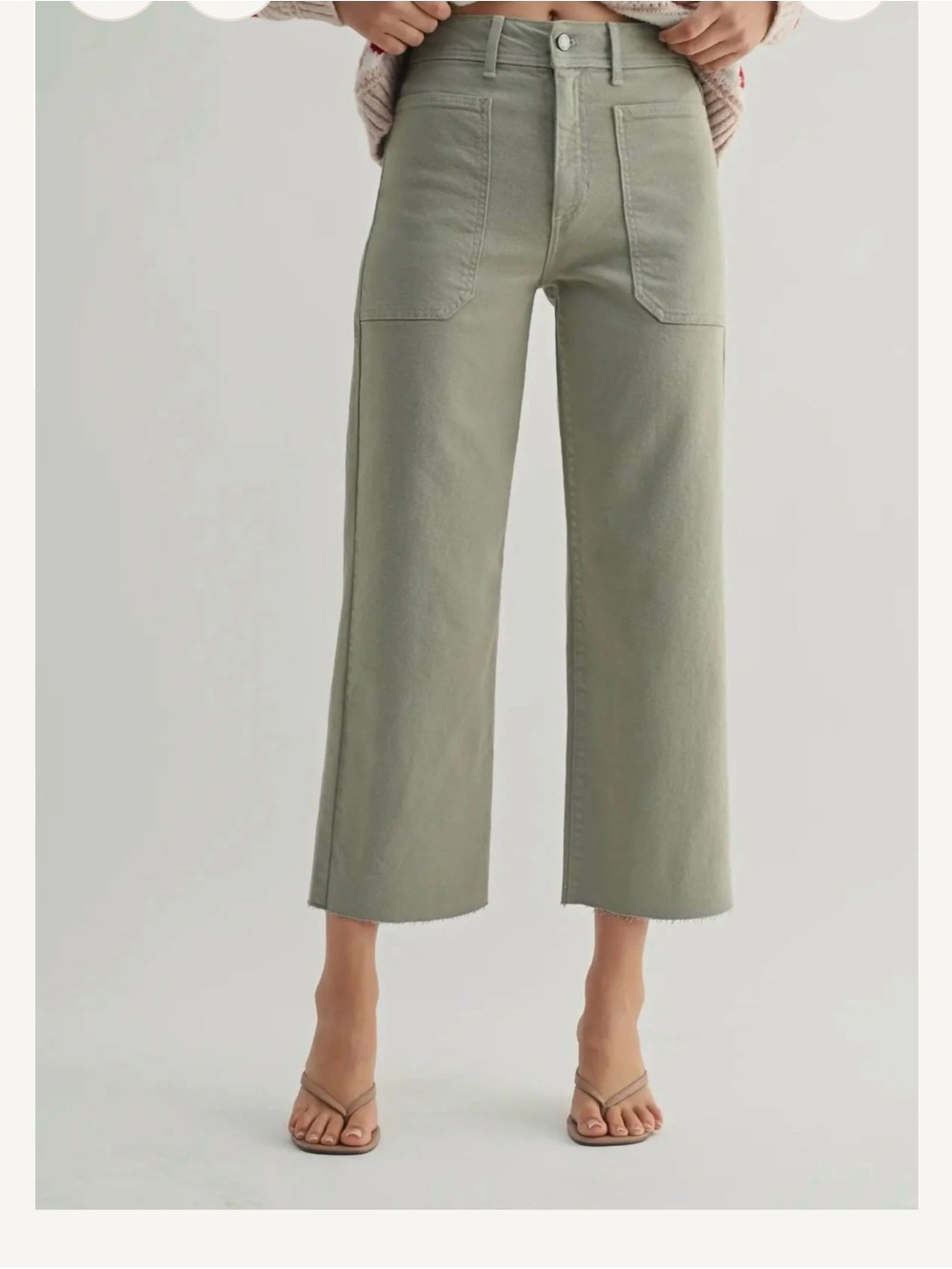 Just Black Beige High-Waist Denim Pants